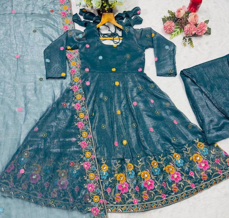 Malishka Export فستان راما أناركالي مع دوباتا للنساء - Image 2